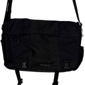 Eddie Bauer Black Men's Messenger Bag 18 x 12 see stains in pictures